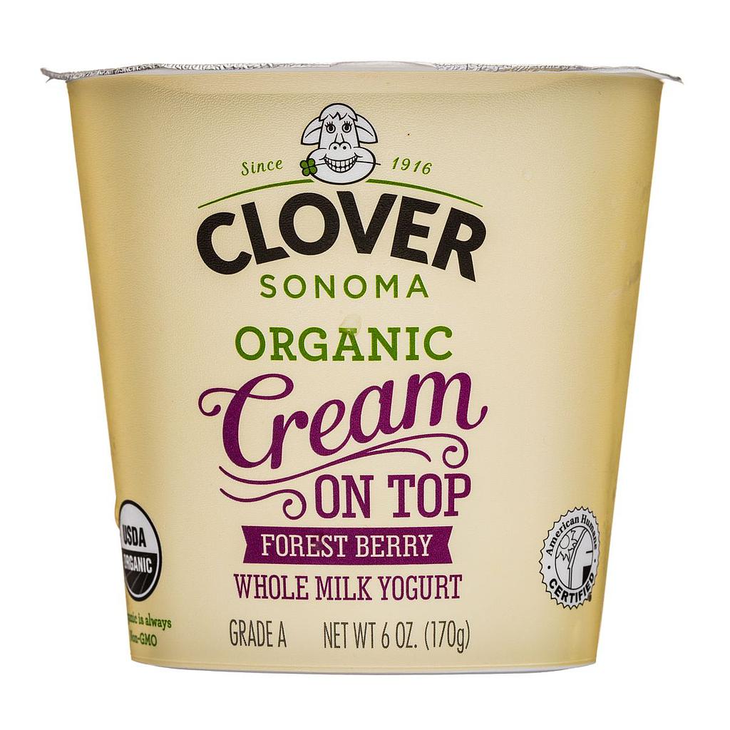 Clover ORG Cream on Top ForestBerry 170g