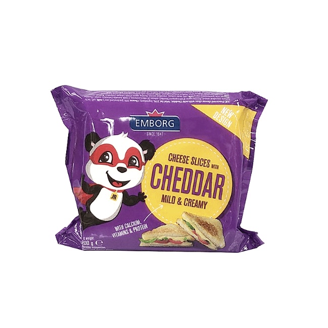 Emborg Cheese Slice w/ Cheddar 200g