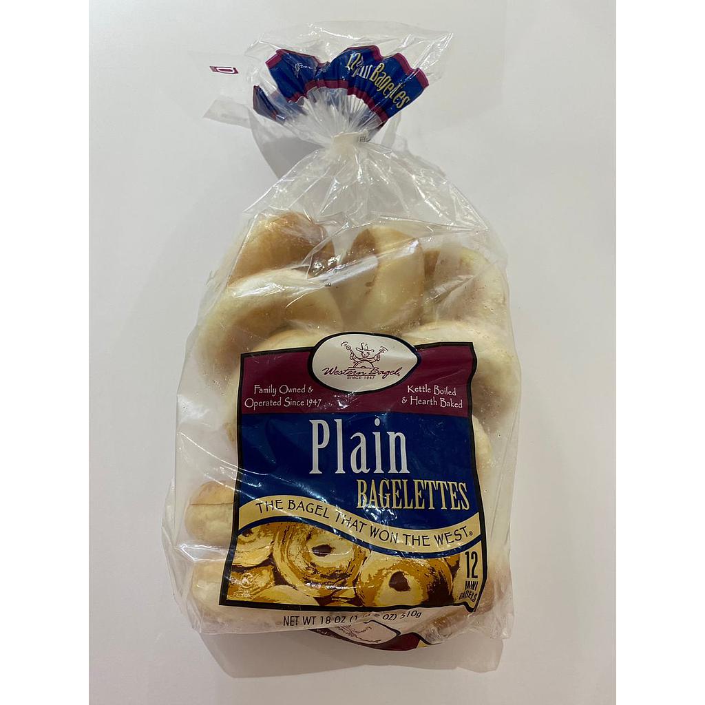 Western Bagel Mini Plain Bagels 12pcs