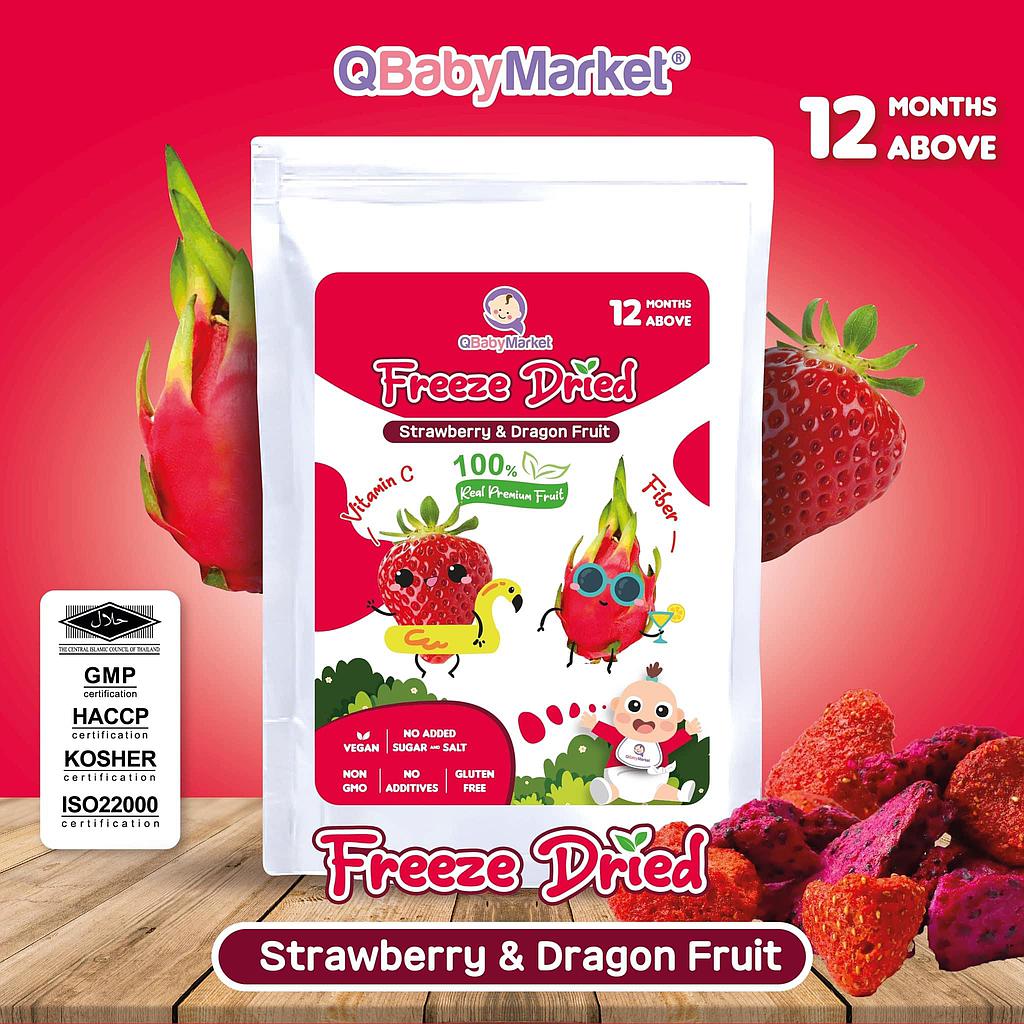 Q Baby Dried Strawberry &amp; Dragon Fruit 20g